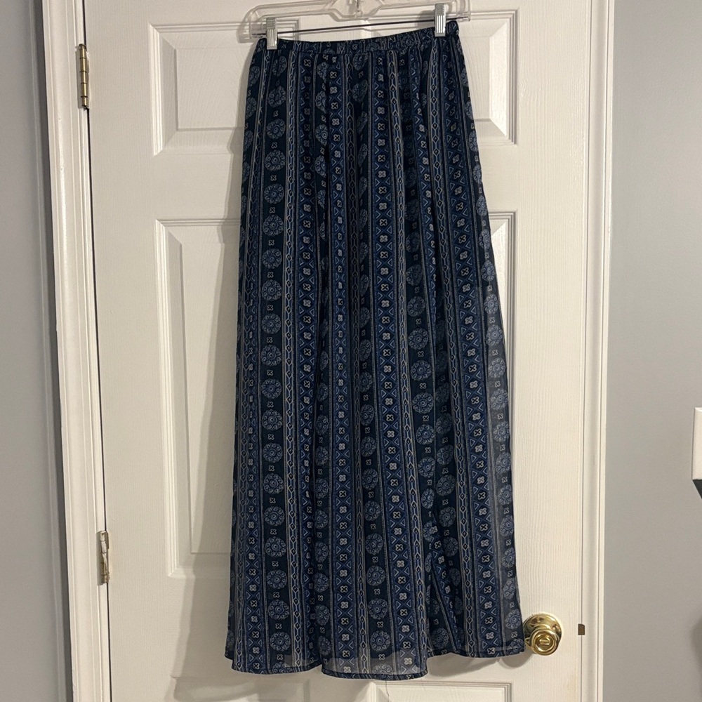Hollister Blue Patterned Skirt